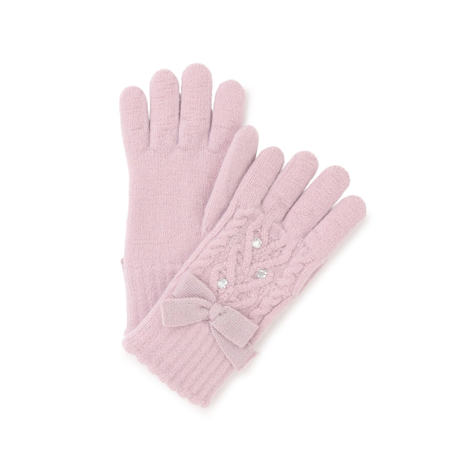 裏起毛リボン手袋