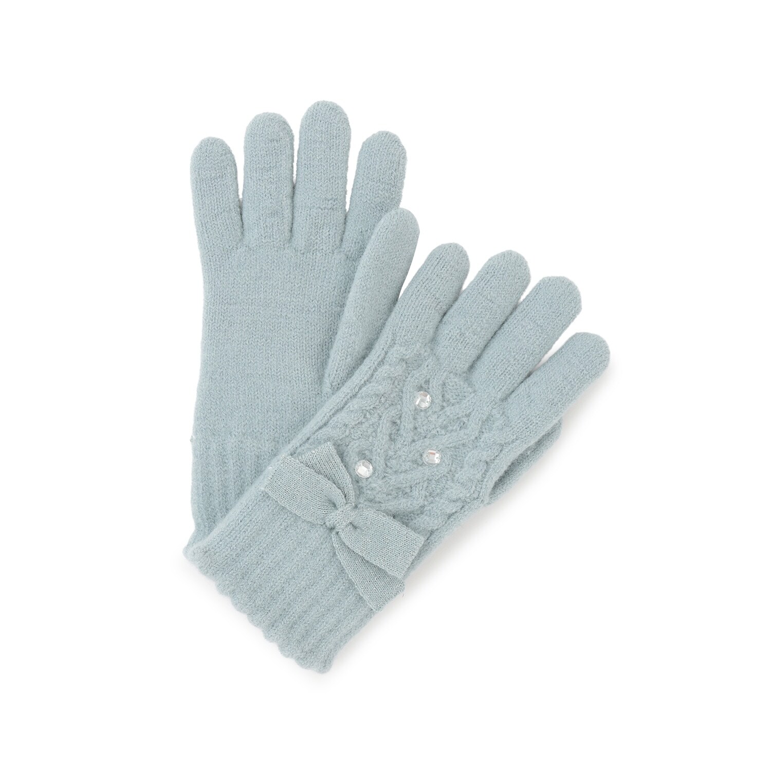 裏起毛リボン手袋