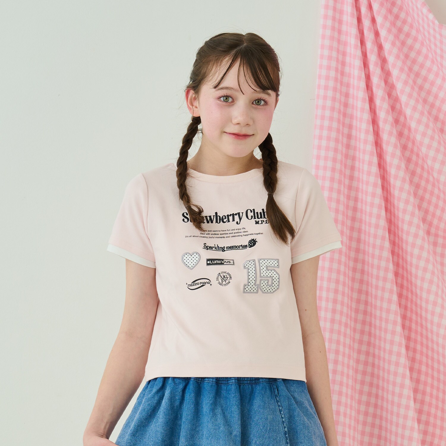 【接触冷感】ドットアップリケTシャツ