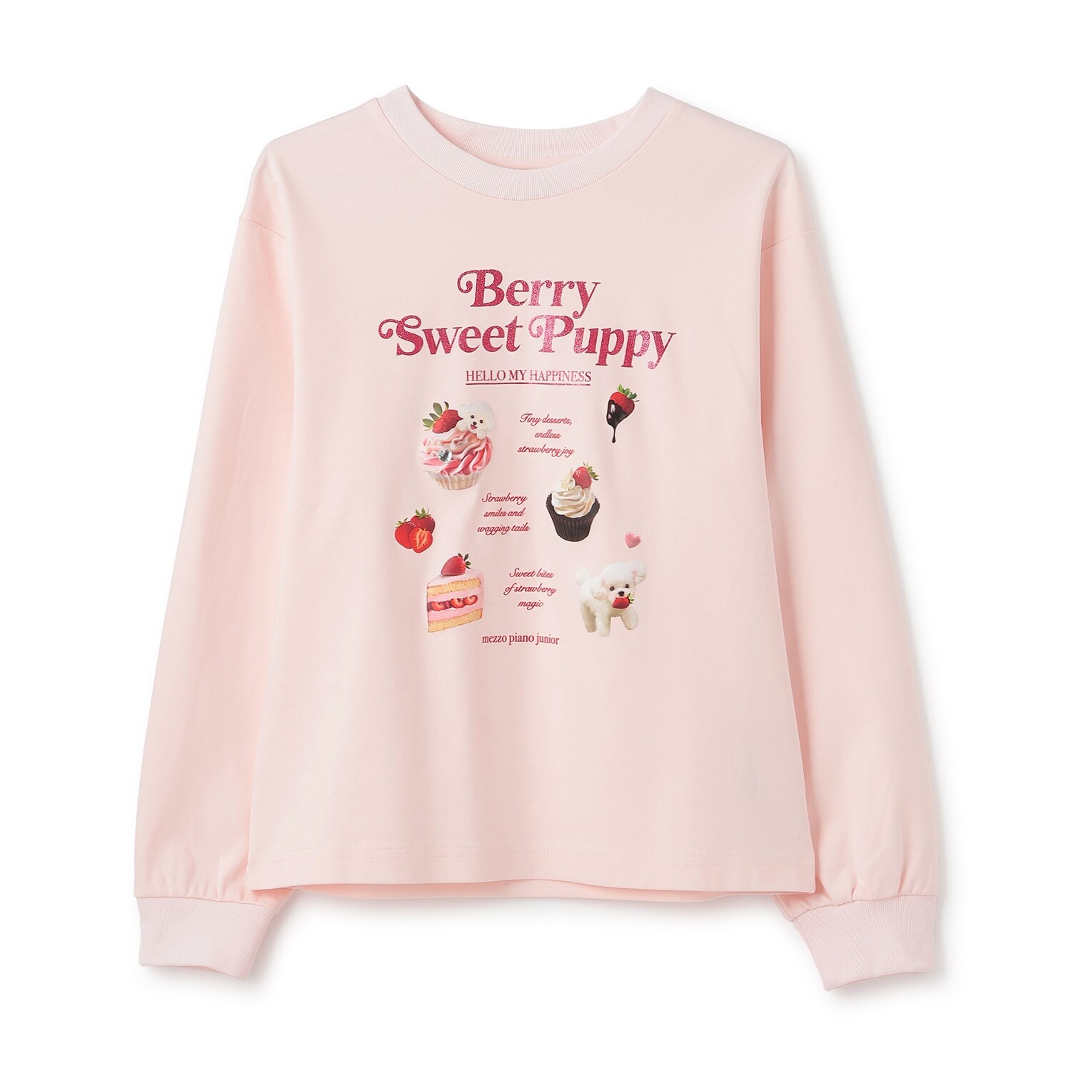 ストロベリーモチーフ長袖Tシャツ