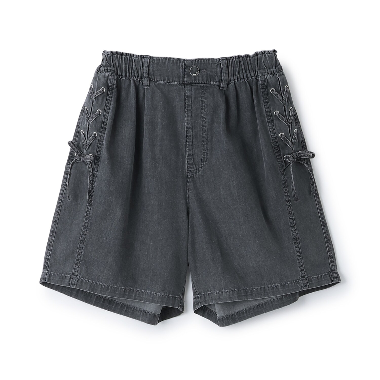 レースアップリボンショートパンツ