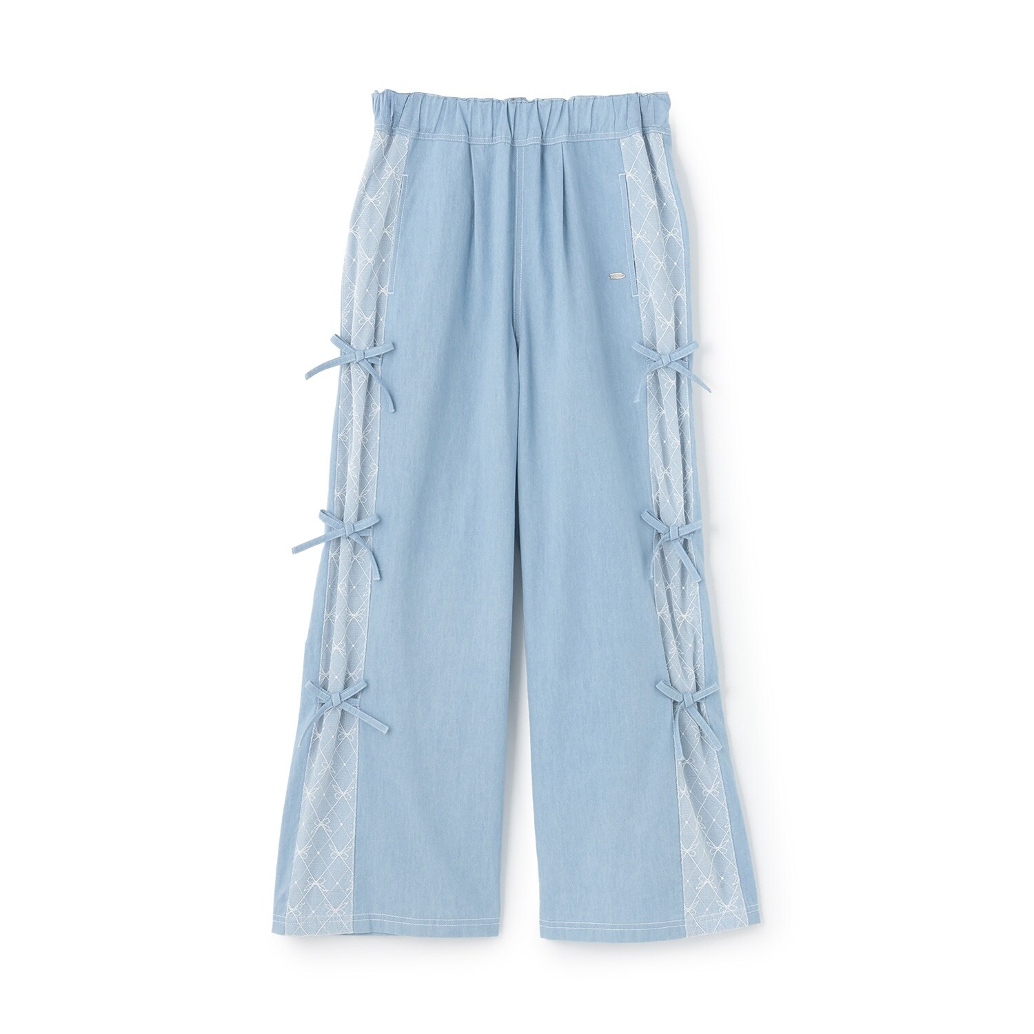 サイドレース×リボンイージーパンツ