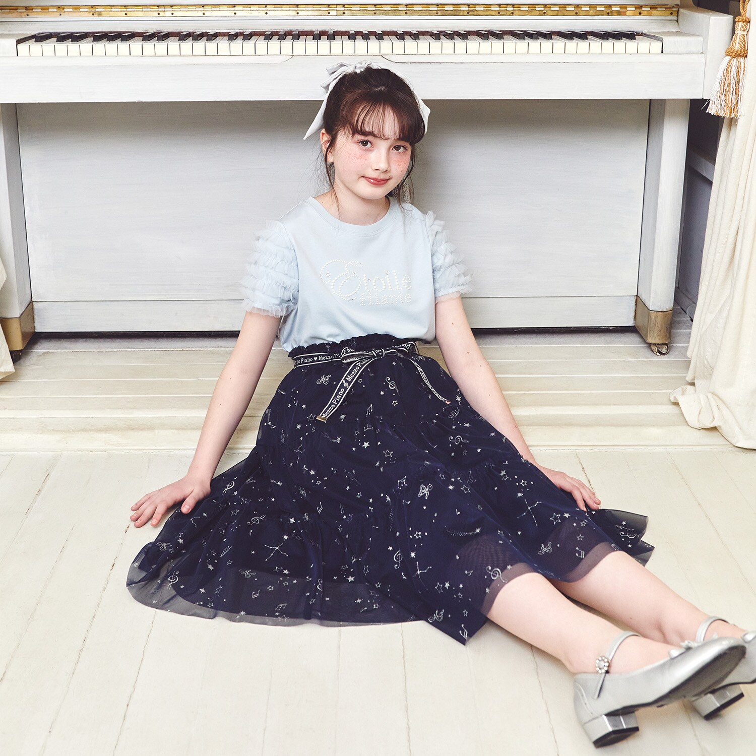 ラメプリントチュールスカート♪