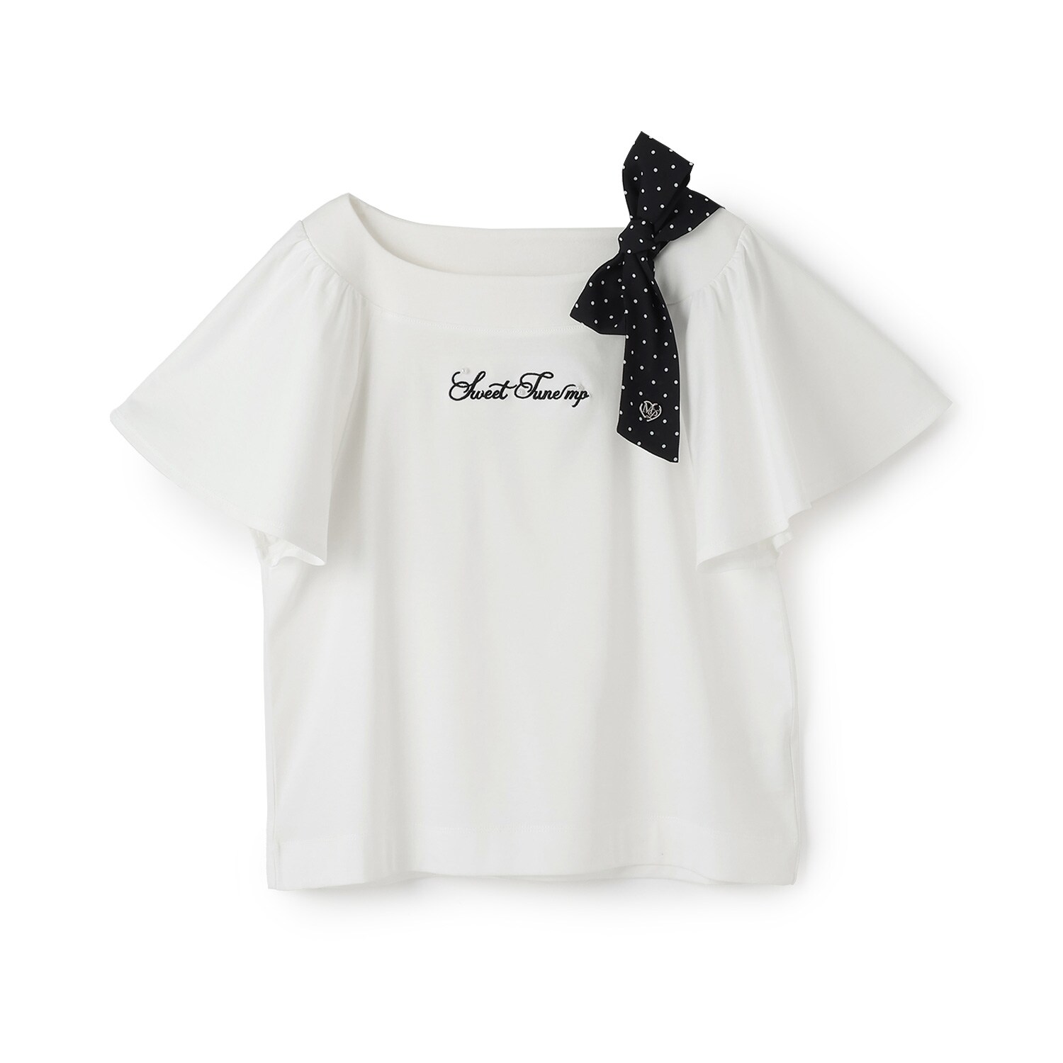 【接触冷感】フレアスリーブリボンTシャツ