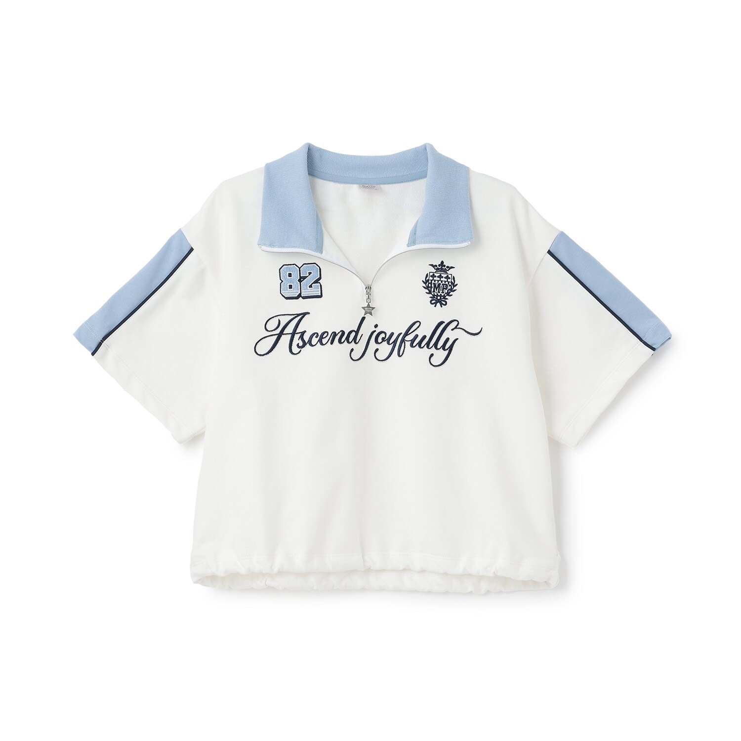 ハーフジップ半袖Tシャツ