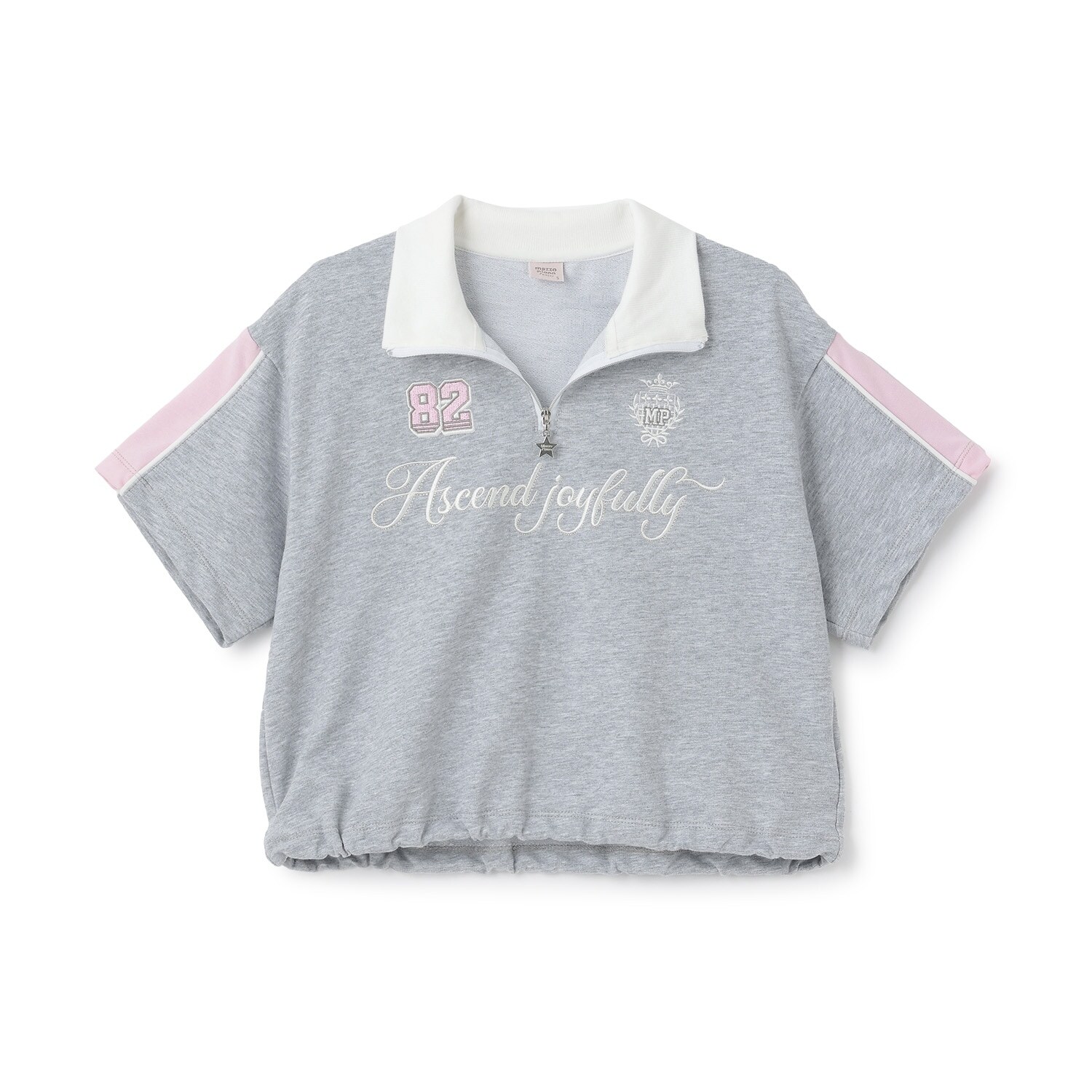 ハーフジップ半袖Tシャツ