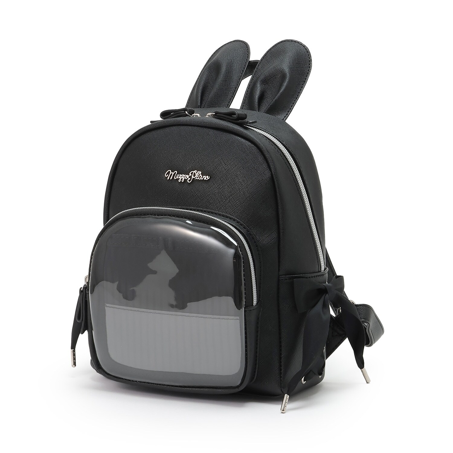 うさ耳レースアップ合皮リュック