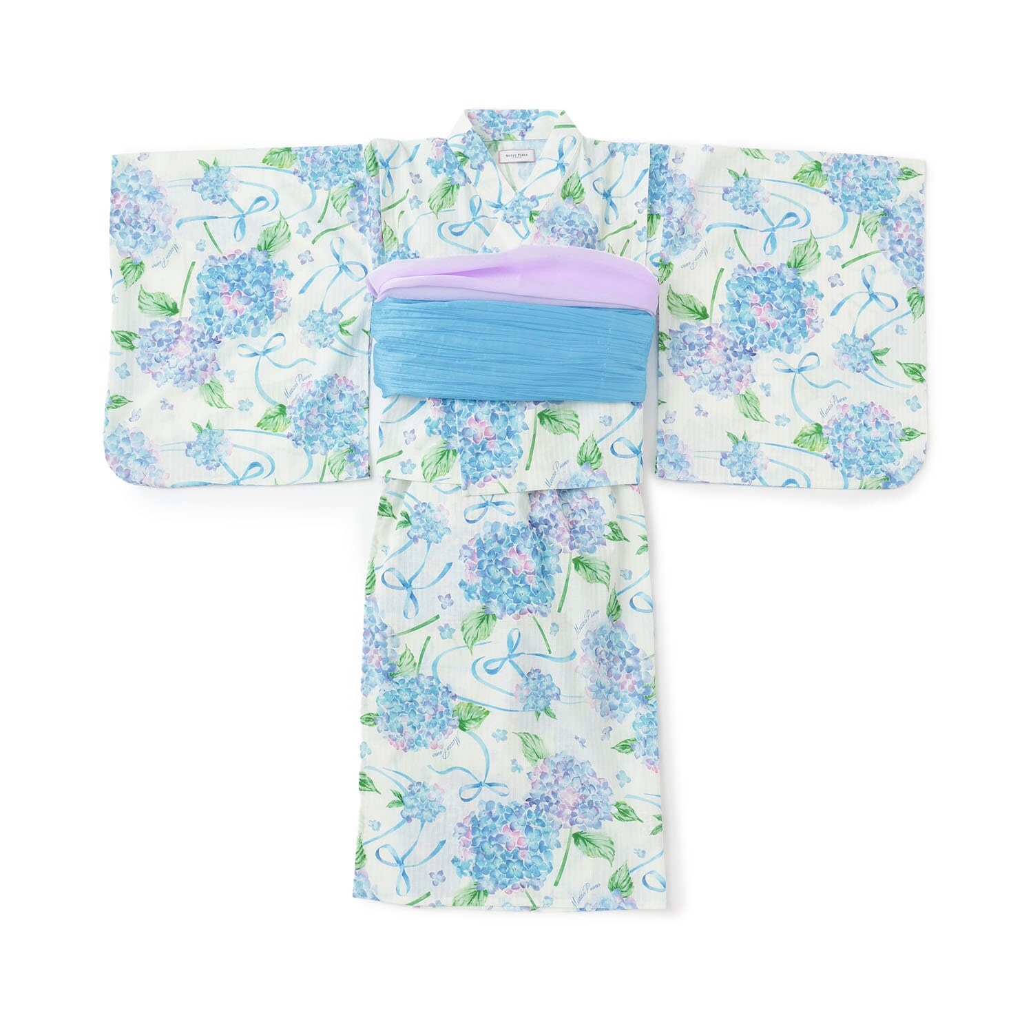 【接触冷感】あじさい柄2WAY浴衣