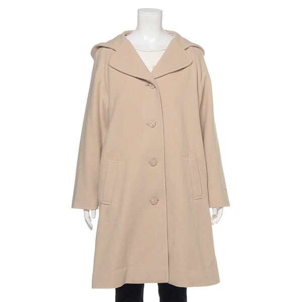 フードつきビッグカラーロングコート