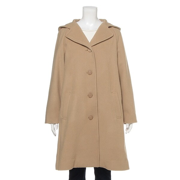 フードつきビッグカラーロングコート