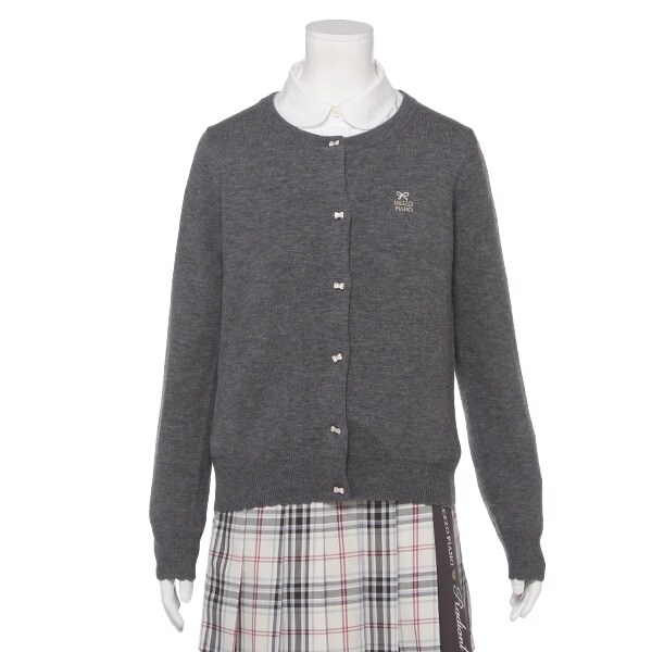 リボンボタンニットカーディガン