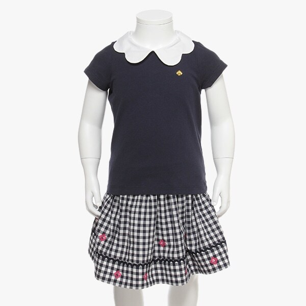 トップ＆スペードブロッサムギンガムスカートセット