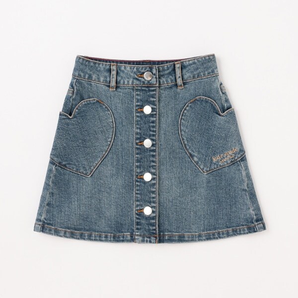【人気商品再入荷】【直営店で取り扱い無し】トドラー ハートポケットデニムスカート
