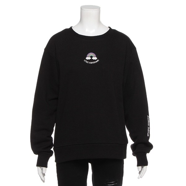 裏毛 ワンポイント刺しゅうトレーナー