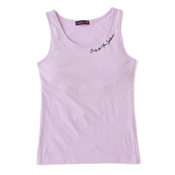 吸水速乾 カップつき刺しゅうタンクトップ