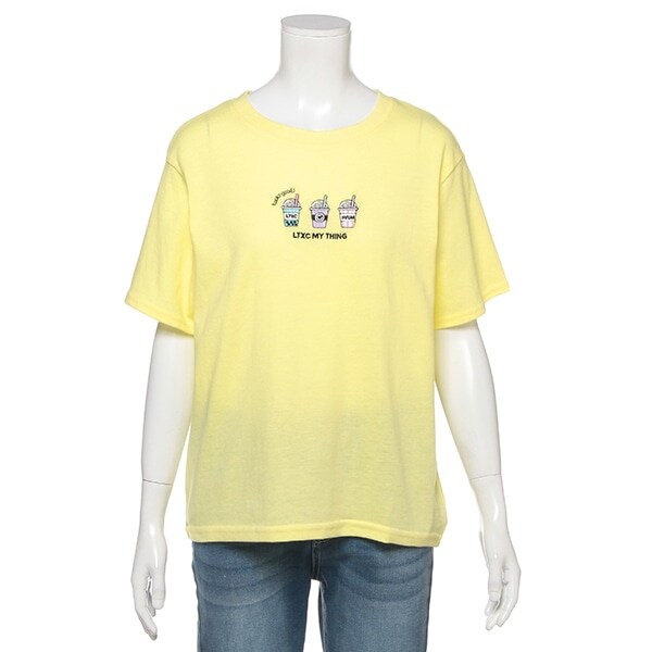 吸水速乾 ドリンク刺しゅうTシャツ