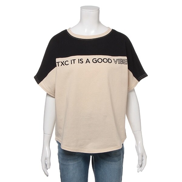 USAコットン バイカラービッグTシャツ