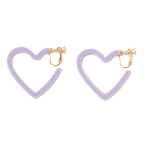 ハートフープイヤリング