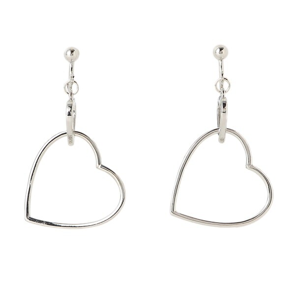 ハートモチーフ2連フープイヤリング