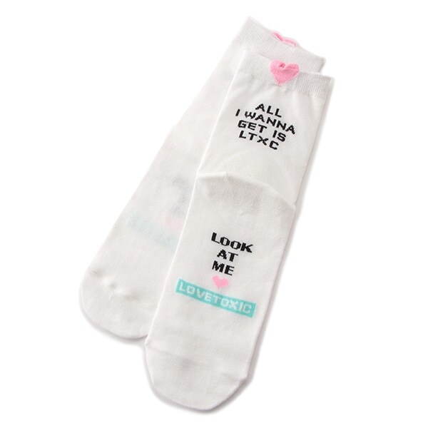 バックハートロゴクルーソックス