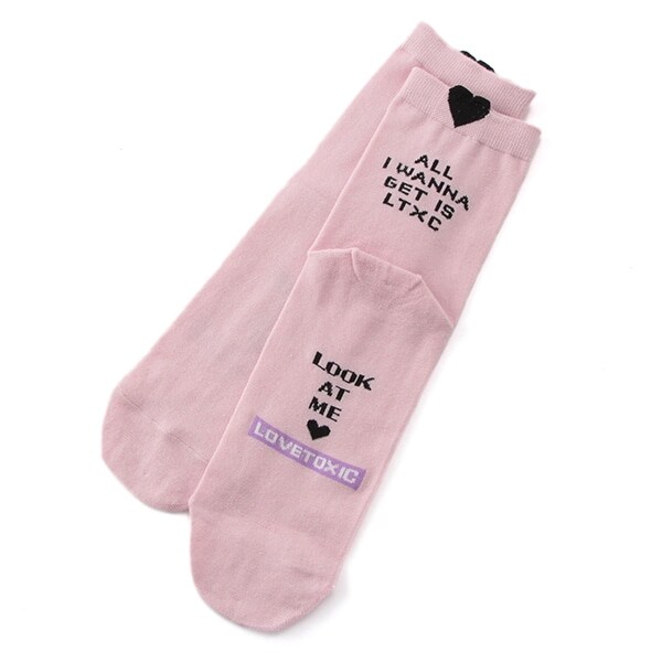 バックハートロゴクルーソックス