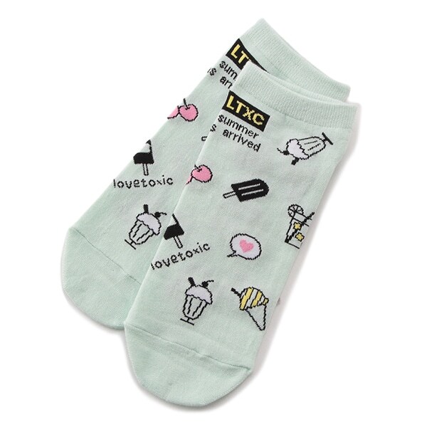 スイーツ総柄スニーカーインソックス