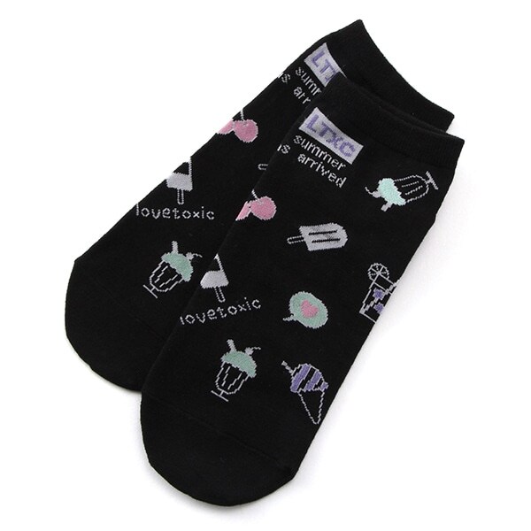 スイーツ総柄スニーカーインソックス