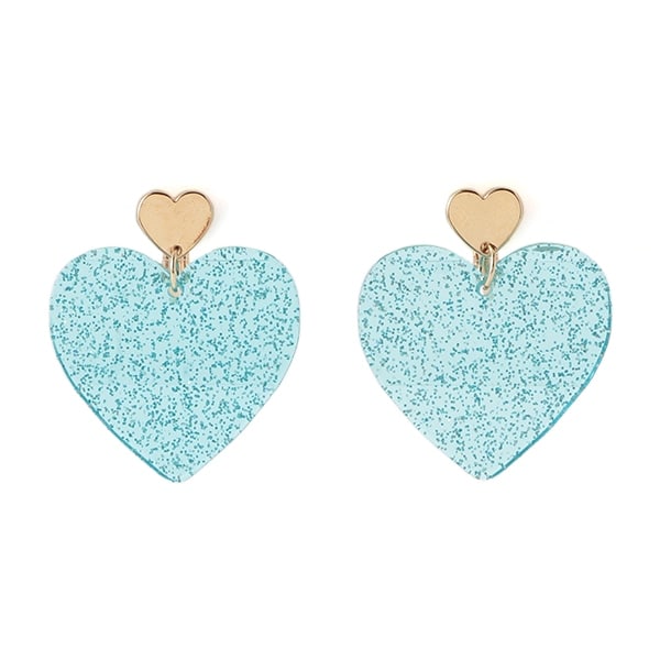 クリアラメハートイヤリング