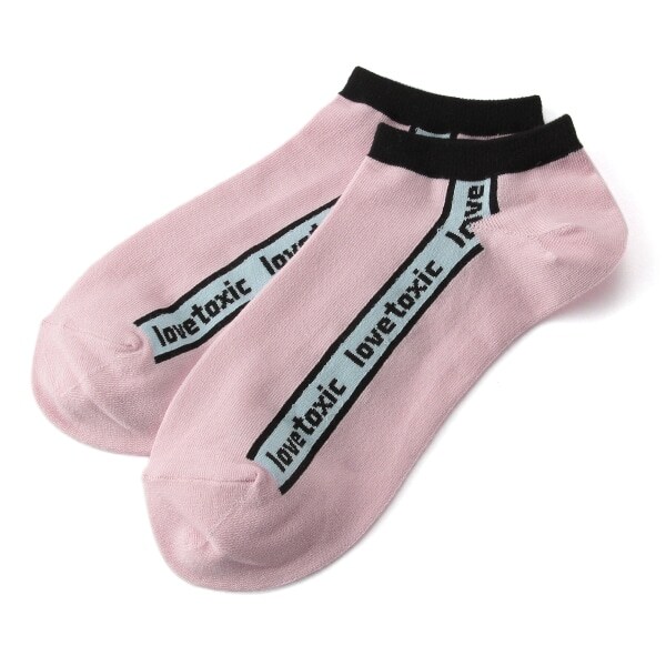 縦ロゴラインスニーカーインソックス