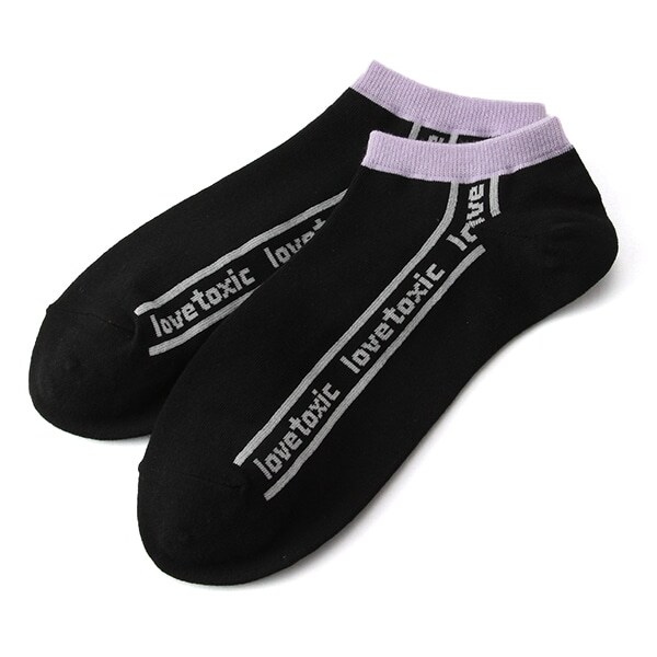 縦ロゴラインスニーカーインソックス