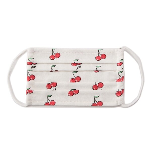 チェリー総柄布マスク