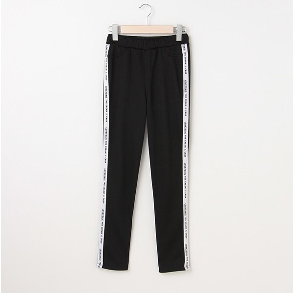 裏起毛 ロゴラインレギパン