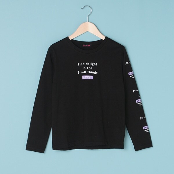 袖プリントTシャツ