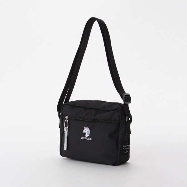 ワンポイント刺しゅうショルダーバッグ