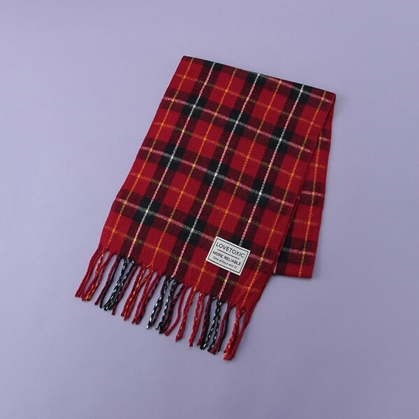 チェック柄マフラー