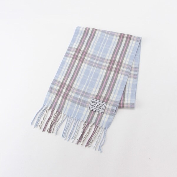 チェック柄マフラー