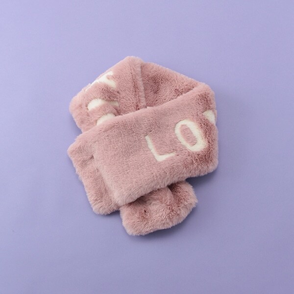 ロゴフェイクファーマフラー