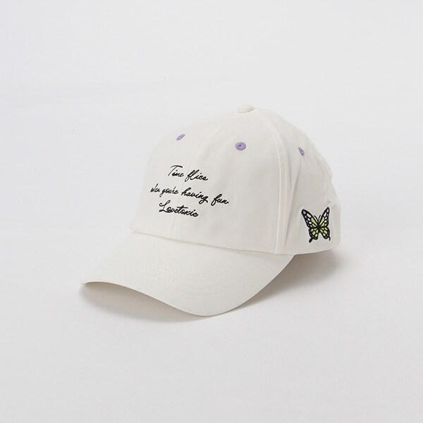 蝶ワッペンロゴローキャップ