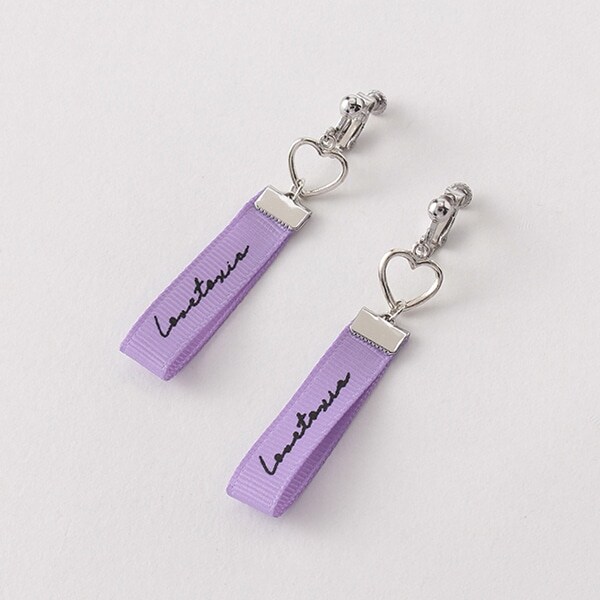 ガーリーロゴテープイヤリング