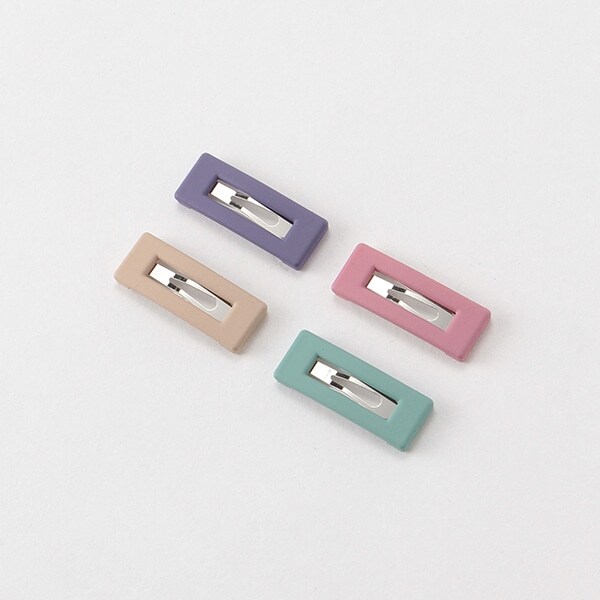 カラースクエアパッチンピン4個セット