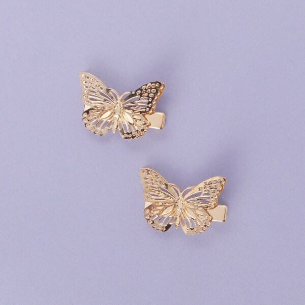 蝶モチーフヘアピン2個セット