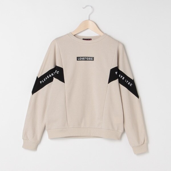 裏毛 袖ライン切り替えドルマントレーナー