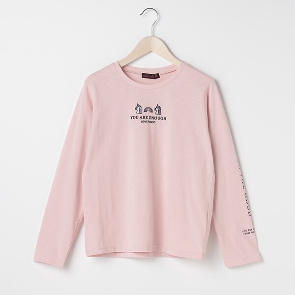 モチーフ刺しゅうTシャツ