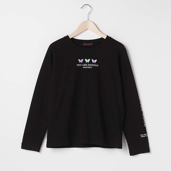 モチーフ刺しゅうTシャツ