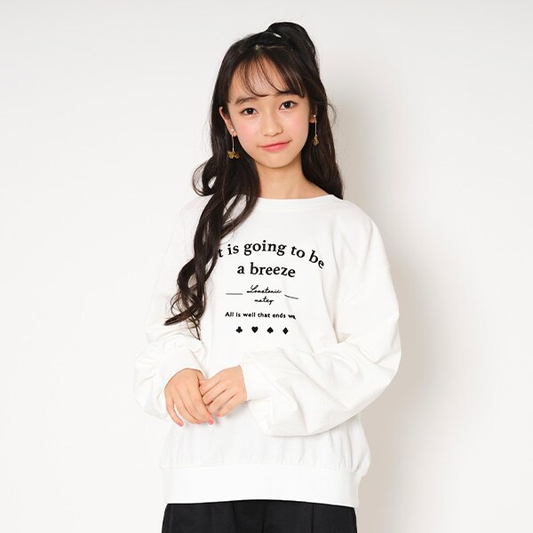 裏毛 バックリボンロゴトレーナー