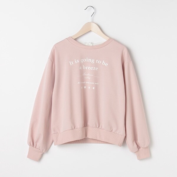 裏毛 バックリボンロゴトレーナー