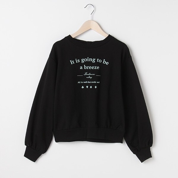 裏毛 バックリボンロゴトレーナー