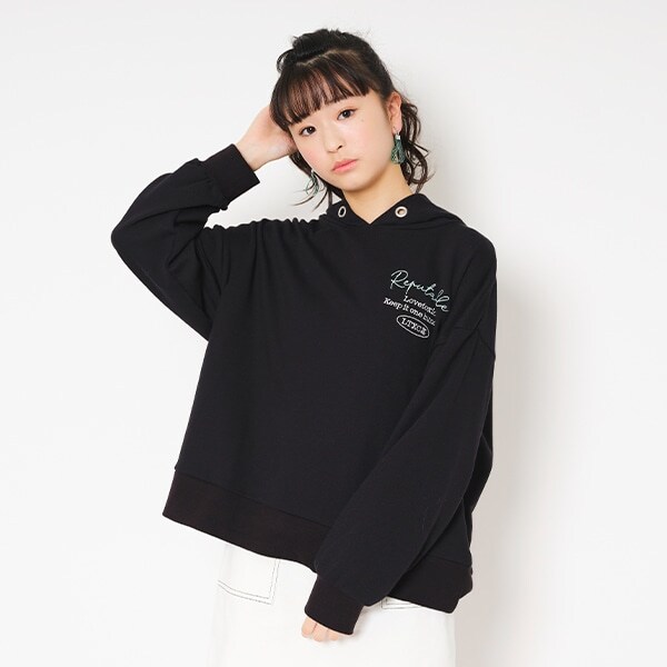 裏毛 バックプリントパーカー