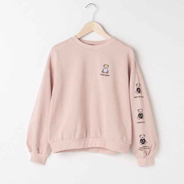 裏毛 袖プリントトレーナー