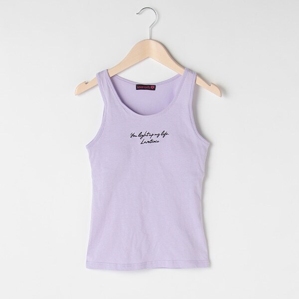 吸水速乾 カップつきロゴ刺しゅうタンクトップ